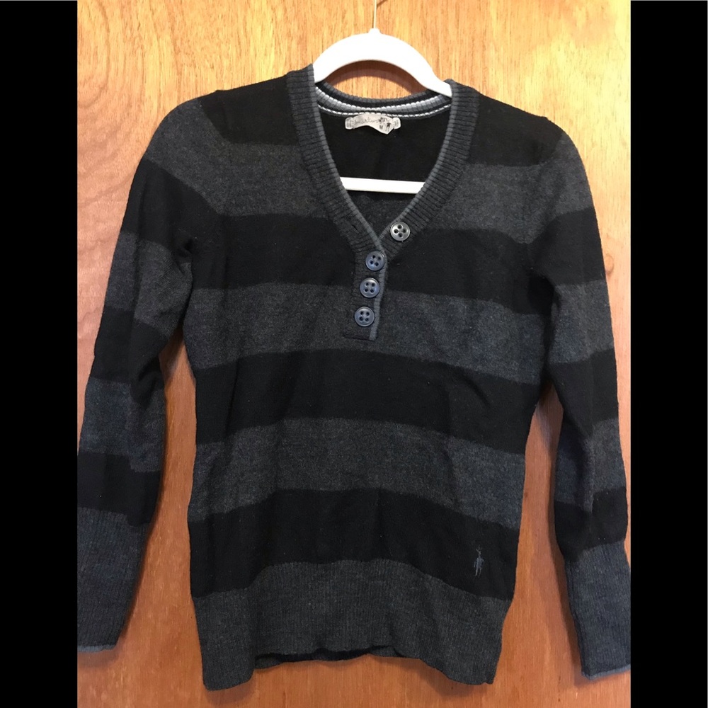 Smartwool striped V-neck sweater